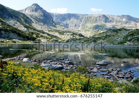 Mountain Lake in Bulgaria, Rila Mountains and Rila Lakes