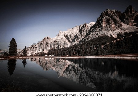 Mountain Lake Dolomites Reflection Cortina d'Ampezzo