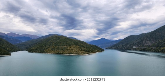 Mountain Lake with Dramatic Clouds