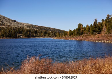 mountain lake in the fall