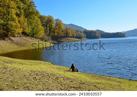 Mountain lake Khanbulan in the south of Azerbaijan in the Lankaran region