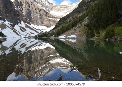 Mountain lake reflection