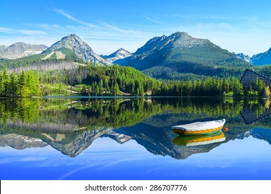 Mountain lake Strbske pleso in National Park High Tatra, Slovakia, Europe - Powered by Shutterstock