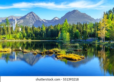 Mountain lake Strbske pleso in National Park High Tatra, Slovakia, Europe - Powered by Shutterstock