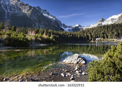 Mountain And Lake, Tatra Mountains,  Slovakia 