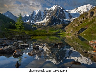 Mountain lake, West Siberia, Altai mountains, Chuya ridge. - Powered by Shutterstock