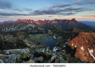 Mountain Landcape Panorama At Summer In Poland Tatras Near Zakopane From Peak Swinica