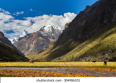 Mountain Landscape In The Andes, Peru, Cordiliera Blanca