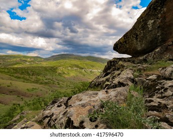  Mountain landscape with clouds 