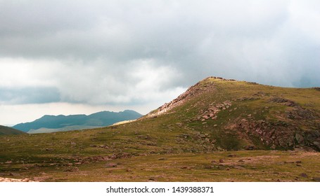 Mountain landscape with clouds on an summer or spring day