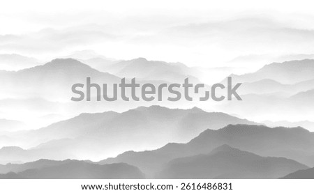 mountain landscape with clouds s