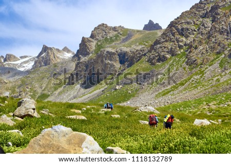 Mountain landscape, Fann mountains, Pamir-Alay, Tajikistan
