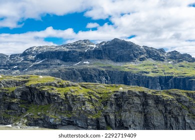 Mountain landscape in the hiking trail of Trolltunga, Norway - Powered by Shutterstock