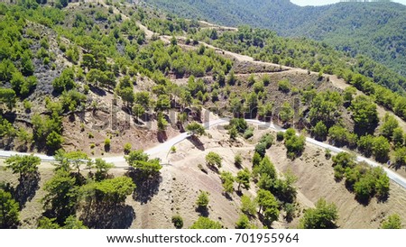 Mountain landscape. Island of cyprus Cedar Valley. 