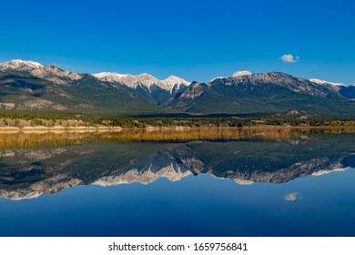Mountain landscape with lake reflection