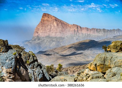 Mountain landscape near Jebel Shams, Sultanate of Oman