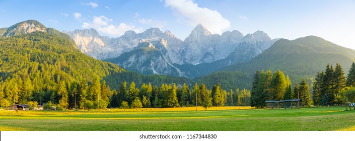 Mountain Landscape Next To Kranjska Gora In Slovenia