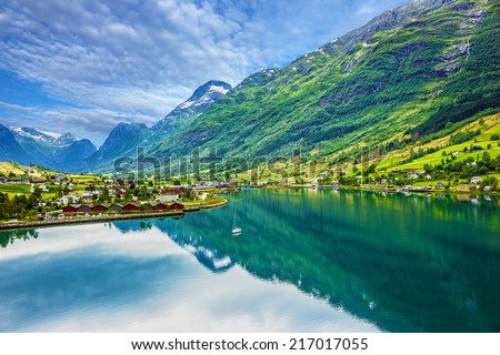 Mountain landscape, Olden, Norway