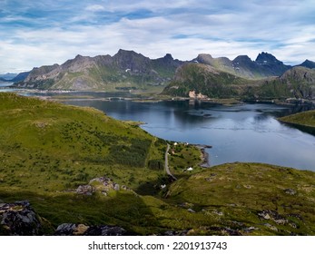 Mountain Landscape On Moskenesøya Island, In The Lofoten Archipelago