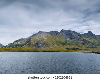 Mountain Landscape On Moskenesøya Island, In The Lofoten Archipelago