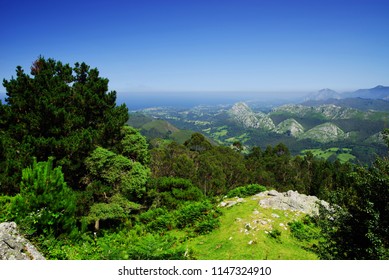 Mountain Landscape In The Picos De Europa National Park, Spain, Asturias