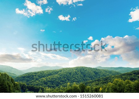Similar – Image, Stock Photo Mountains with clouds at lake in Austria