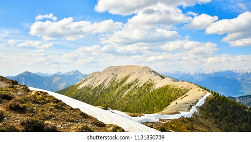 Mountain Landscape in spring along the Pedley Pass hike near Invermere British Columbia, Canada