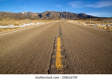 Mountain Landscape Surrounding Great Basin Nevada Highway Route 50