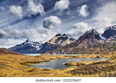 Mountain landscape, Torres del Paine National Park, Patagonia, Chile