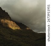 Mountain Landscape Under Dramatic Clouds