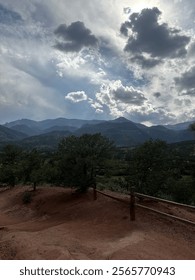Mountain Landscape Under a Dramatic Cloudy Sky