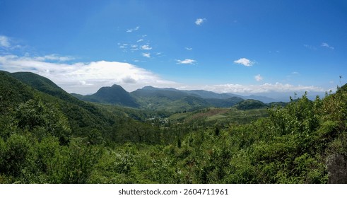 Mountain Landscape Under a Dramatic Cloudy Sky