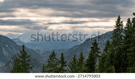 mountain landscape view panorama dramatic sky