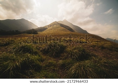 Mountain landscape view from Wayanad Chembra Peak