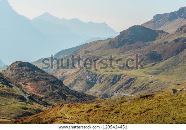 Mountain Layers Blue Suitable Wallpaper Background Stock Photo Edit Now 1205424451