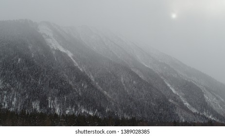 Mountain on a gray background