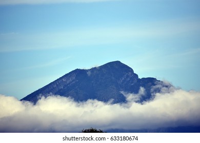 mountain over the clouds