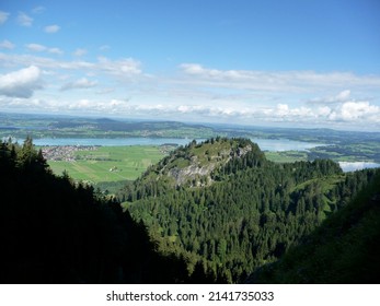 Bergpanorama vom Tegelberg, Bayern, Deutschland