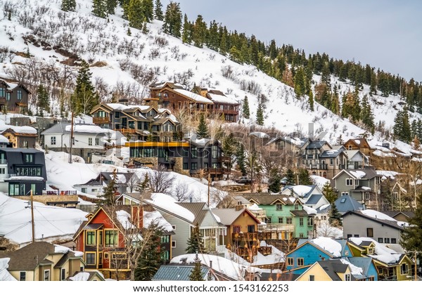 Mountain Park City Utah Luxury Cabins Stock Photo Edit Now