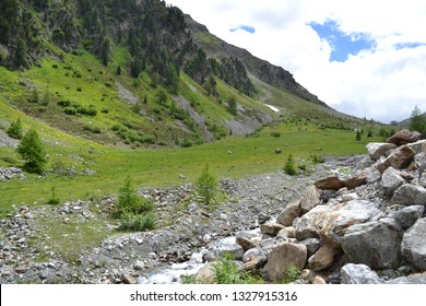 Mountain Pass In Alps (Umbrail Pass In Switzerland)