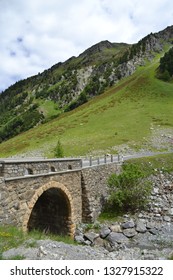 Mountain Pass In Alps (Umbrail Pass In Switzerland)