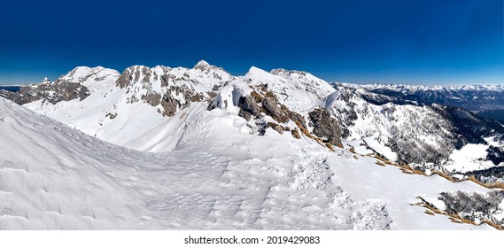 Mountain Path On Snow Scenery