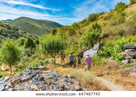 Mountain path in Parque Arqueolgico do Vale do Coa (Archaeological Park of the Coa Valley), Portugal