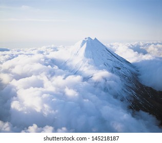 Mountain Peak Above Clouds