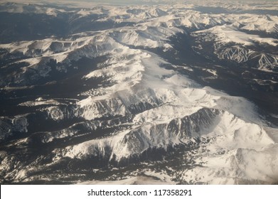 Mountain Peak Covered In Snow In Vail, Colorado