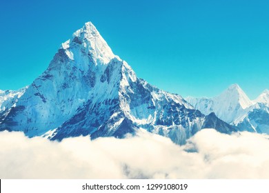 Mountain Peak Everest. Highest Mountain In The World. National P