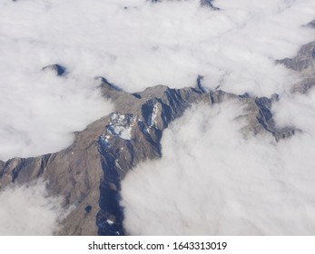 mountain peak over the cloud