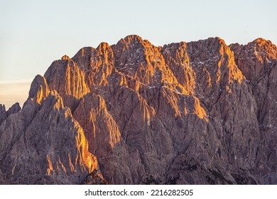 Mountain Peak In The Sunset