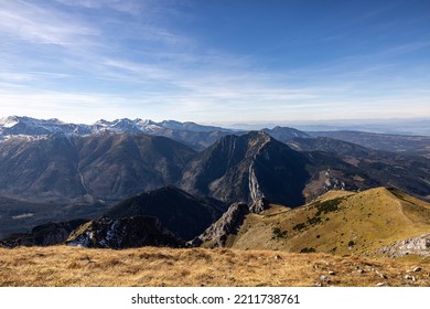 Mountain Peaks In Autumn. Tatra Mountains In Poland