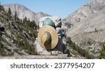 Mountain peaks on the Pinchot Pass section along the Pacific Crest Trail in California, USA.